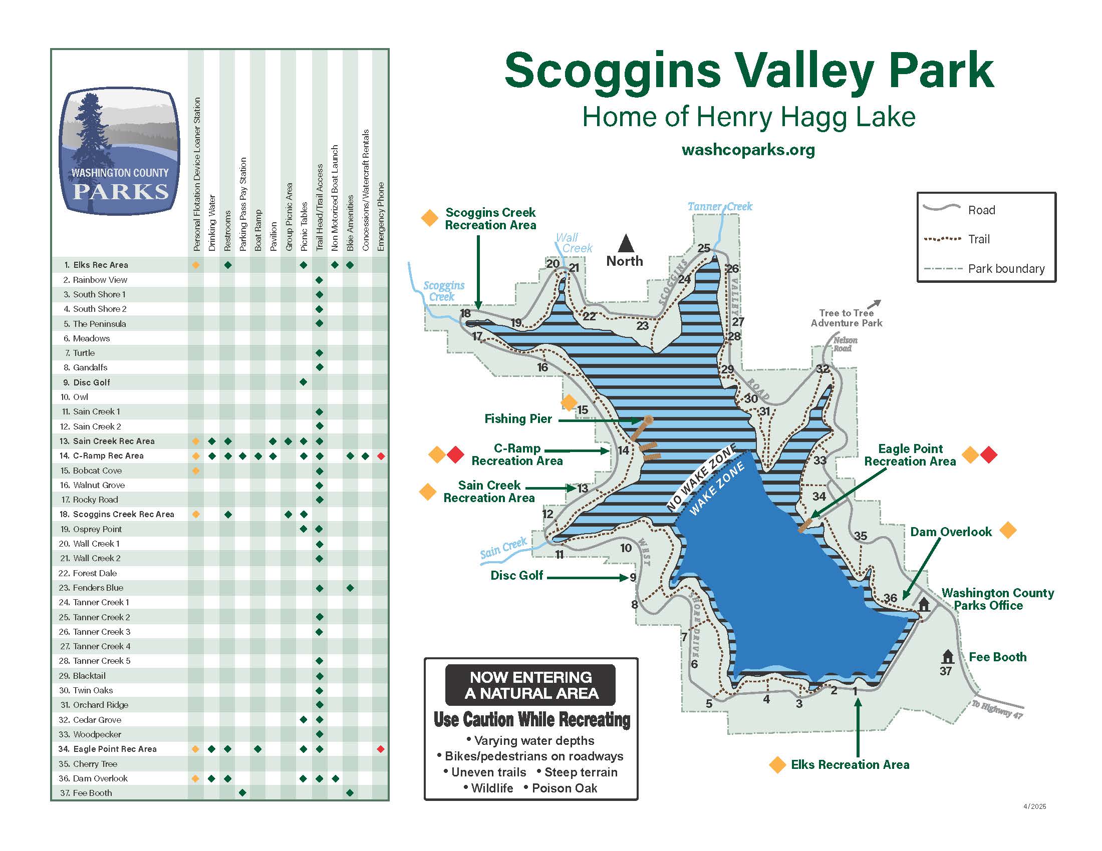map of Hagg Lake